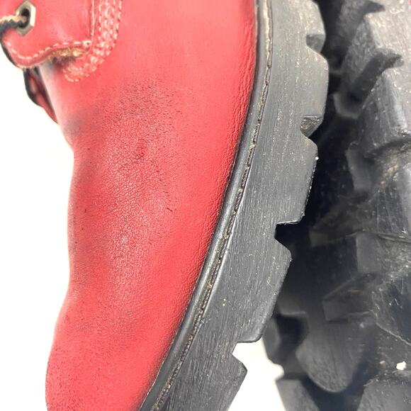 Timberland Lace Up Boots Red Hiking Waterproof Men\'s 6, Women\'s 8 main image 7